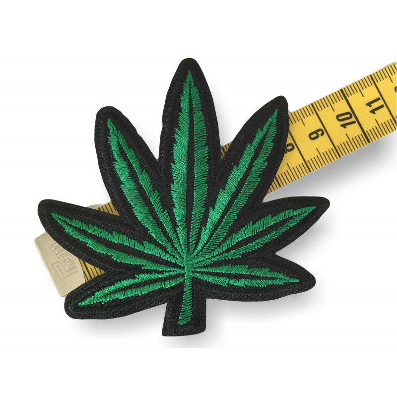 Cannabis hemp patch, embroidered iron on badge 