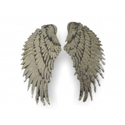 Sequin Angel Wings Iron on Patch, Gold and Silver Angel Embroidery Patches  for Denim Jacket, Patches for Jeans, Patches Set 