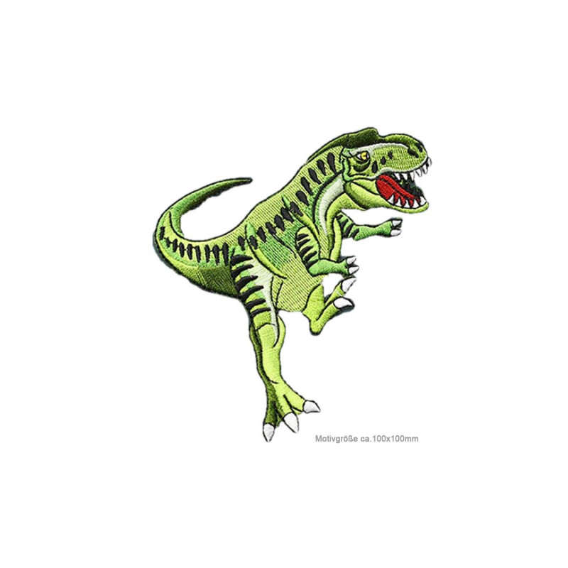 T-Rex, grün, Tyrannosaurus Rex, Dino, Dinosaurier, Patch, Bügelbild,  Aufbügler, Aufnäher
